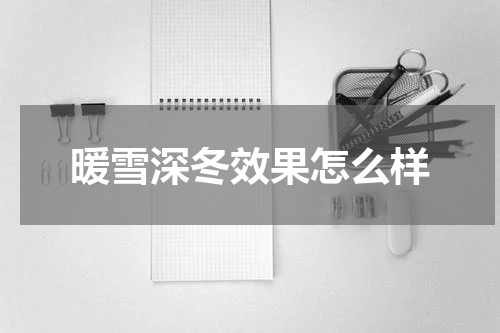 暖雪深冬效果怎么样