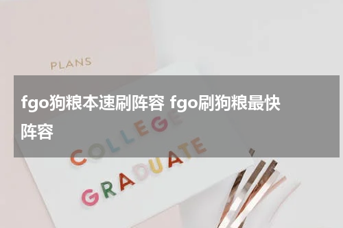fgo狗粮本速刷阵容 fgo刷狗粮最快阵容