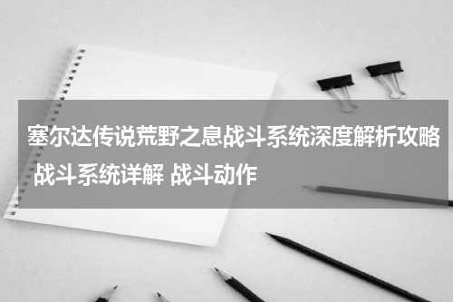 塞尔达传说荒野之息战斗系统深度解析攻略 战斗系统详解 战斗动作