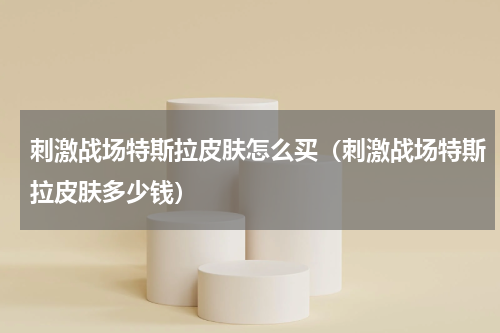 刺激战场特斯拉皮肤怎么买（刺激战场特斯拉皮肤多少钱）