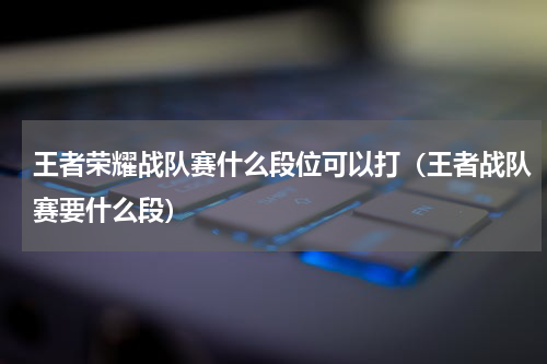 王者荣耀战队赛什么段位可以打(王者战队赛要什么段)