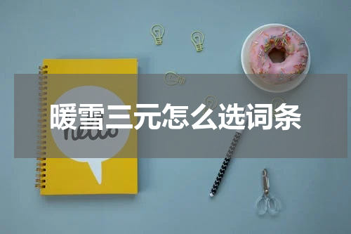暖雪三元怎么选词条
