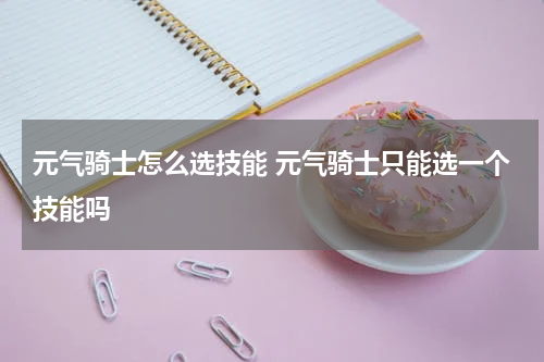 元气骑士怎么选技能 元气骑士只能选一个技能吗