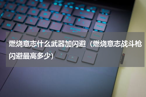 燃烧意志什么武器加闪避（燃烧意志战斗枪闪避最高多少）